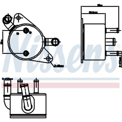 Olie radiator, automatische versnellingsbak NISSENS 91284