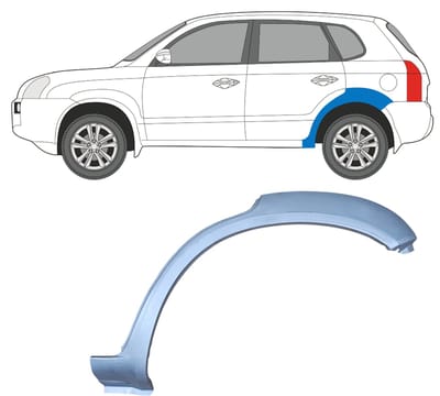Reparatiepaneel achterspatbord voor Hyundai Tucson 2004-2010 / Links