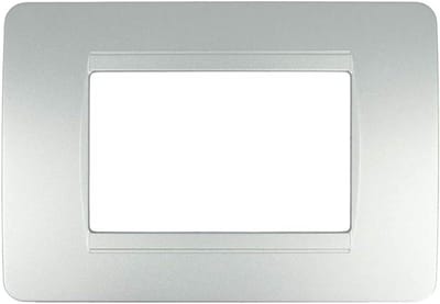 Wandplaat Afdekplaat - Afdekplaat 3 modules - Schakelaars Afdekken - Compatibel Bticino Matix - 3 modules - Zilver