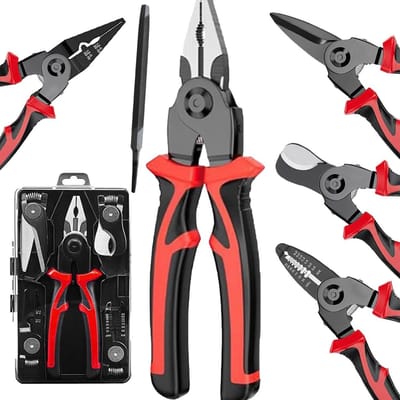 Combinatie Tangenset - Multifunctioneel Gereedschap - Klussen en Reparatie - Vijf Gereedschappen in Eén
