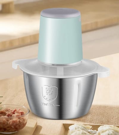 ZYLARO Electrische Hakmolen - Food Chopper 2L - Foodprocessor Met RVS Kom - USB Oplaadbaar - Groen