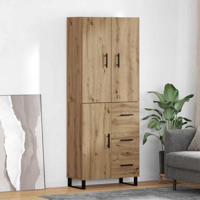 vidaXL - Highboard - 2 - st - Artisan - Eiken - 69,5 - x - 34 - x - 180 - cm