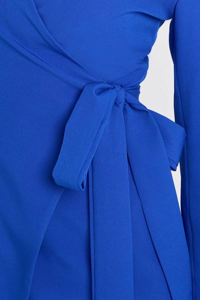boohoo Dames Kraagloze blazerjurk met strik aan de zijkant | Cobalt | Maat: 6