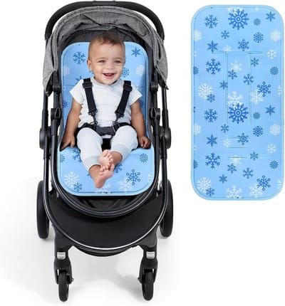 Kinderwagen Inzet - Buggy Mat - Comfortabel Reizen - Ademend Materiaal - Universeel Formaat - Grijs
