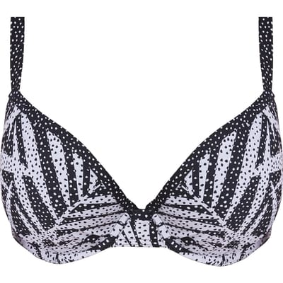 Freya - GEMINI PALM UW Moulded Plunge Bikini Top - MONOCHROME - Vrouwen - Maat 80F