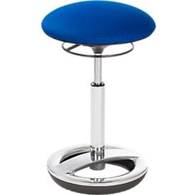 Stahulp Sitness HIGH BOB, ergonomische zitting, zithoogte 490 tot 700 mm, blauw, onderstel verchroomd