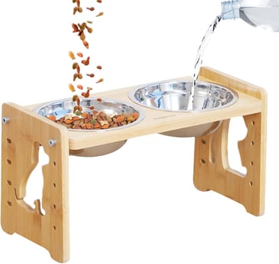 Verhoogde Hondenbak - Huisdier Voerstation - Comfortabel Eten - In Hoogte Verstelbaar - 30 x 20 cm - Enkele Kenmerken