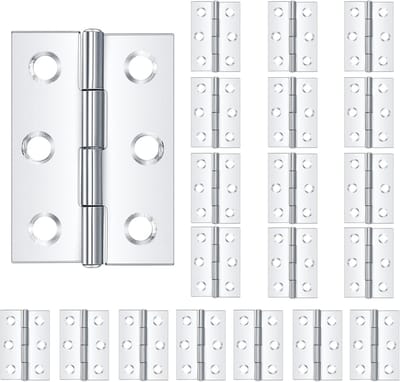 20 Stuks Meubeldeurscharnieren, Roestvrijstalen Scharnieren, Scharnierconnectoren voor Piano Meubels Kast Deur Lade