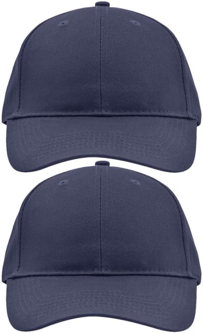 4x stuks 6-panel baseball navy blauwe caps/petjes