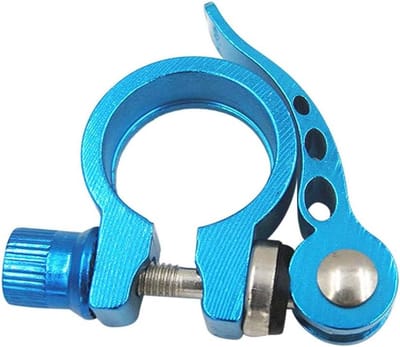 Zadelpenklem - Fiets Zadelhouder - Fiets Zadel Verstellen - Snelsluiting Aluminium - 349 mm - Blauw