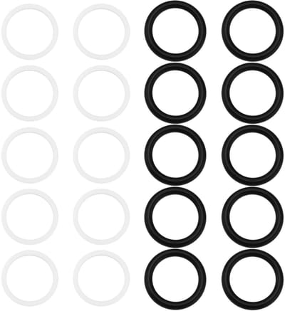 Dailygoods- O-ring Set 20 Stuks - Rubber/PTFE - 27x20x3.5mm/24.8x20.6x1.3mm - Afdichting - Slangverbinding - Hoge Temperatuur Weerstand - Afdichtring