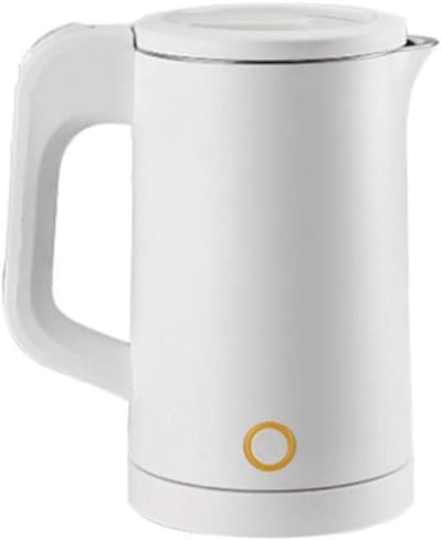 Mini Waterkoker - Kleine Ketel - Snel Water Koken - Dubbelwandige Isolatie - 06 Liter - Zilver