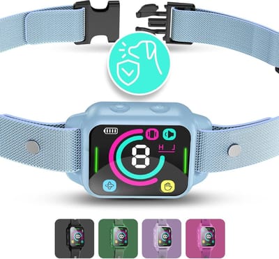 Blauwe Anti-Blafband voor Honden met Instelbare Gevoeligheid - Waterbestendige Blafband Anti blafband