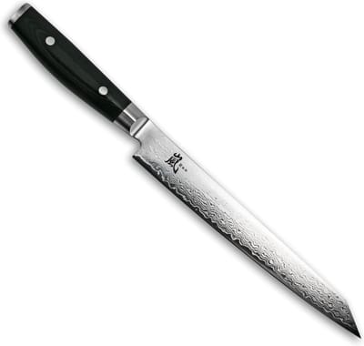 Yaxell Ran Sujihiki 25,5 cm – Sushimes / Fileermes – 69 Lagen Damaststaal – VG10 Staal – 61 HRC – Canvas-Micarta Heft