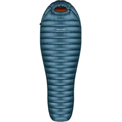 Hannah mummyslaapzak Loft 400 Legion Blue 195L lichtgewicht dons -17°C - Blauw