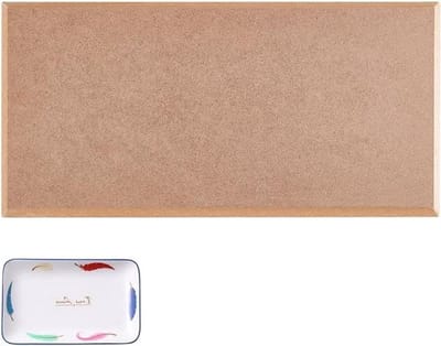 Cocoplus - Aardewerk Gereedschap - Keramische Plaat - Rechthoekig - Dichtheid Plaat - Blanco Strippen - MDF - Geschikt voor Fotolijst Project Werk - Tan 30x15x1.5cm - Afdrukken - Modder Plaat Vormen.