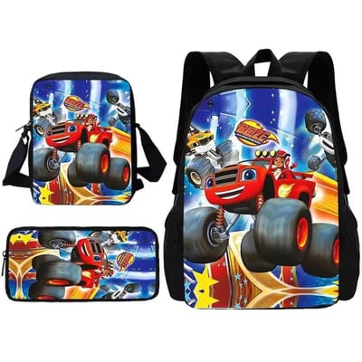 Blaze en de Monster Machines Schoolrugzak Met Schoudertas Etui Schooltassen voor Beste Cadeau