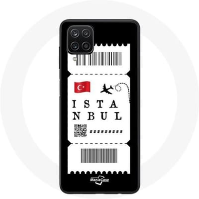 Coque Samsung Galaxy A12 Billet d'avion Istanbul