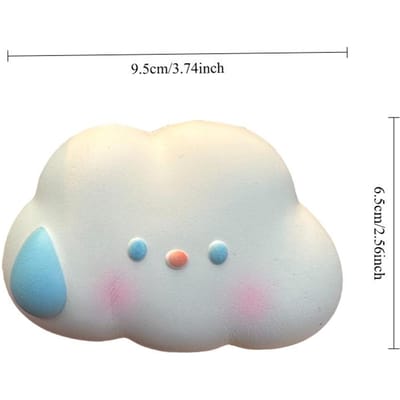 Pain Nuage Squishy Jouet à Presser Pain Blanc Laité Jouet Fidgets Doux Simulé Jouet Anti-Stress pour Enfants Adultes Cadeau de Décompression white