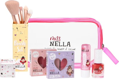 Feestelijke Make-uptas voor Meisjes met Peel Off Nagellak en Lippenbalsem voor Veilig Verkleedplezier