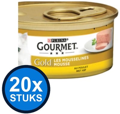 20x Gourmet - Gold Mousse Kip - Kattenvoer Natvoer - 85g