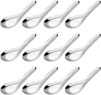 Dailygoods- Kruidenlepel Set van 12 - Roestvrij Staal - Geschikt voor Kruidenpotjes - Corrosiebestendig - Lange Levensduur - Perfect voor Specerijen - Lepelset