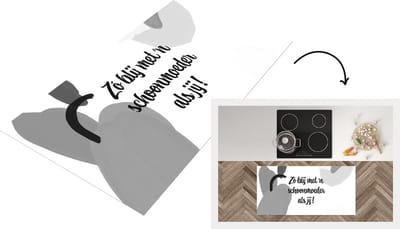 Keukenloper - Loper keuken - Mama - Moederdag - Schoonmoeder cadeau - Moederdag cadeautje - zwart wit - 120x60 cm - Keukenloper vinyl