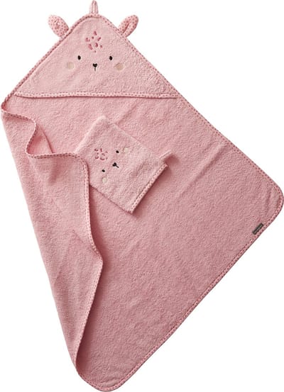 Vertbaudet Babybadcape met capuchon en geborduurde dieren
