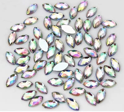 Plak steentjes - Ovaal 100 stuks - Sieraden maken steentjes kleding DIY hobby knutselen Glitter