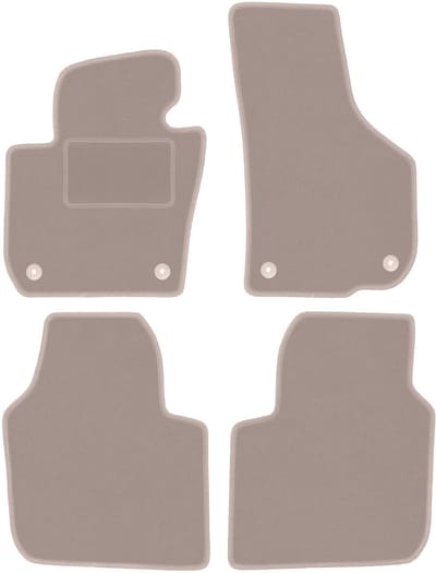 Beige veloursmatten voor: Skoda Superb II Lange sedan, stationwagen (2008-2015)