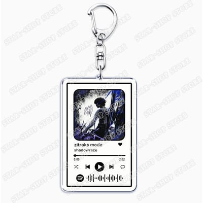 Hot Singer Shadowraze Songs Sleutelhangers voor Vrouwen Accessoires Tas Astral Step Showdown Muziek Sleutelring Sieraden Fans Vrienden Cadeaus gray