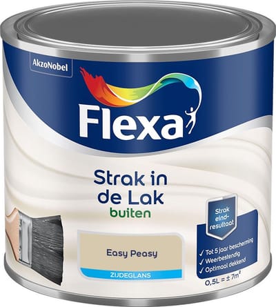 Flexa - Strak In De Lak Buitenlak Zijdeglans - Easy Peasy - Mengverf - 500 Ml