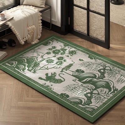Deluxe Sense Licht Luxe Retro Groen Entree Deur Vloermat Huis Antislip Voetmat Woonkamer Tapijt Deurmat Deur Deur 100*100