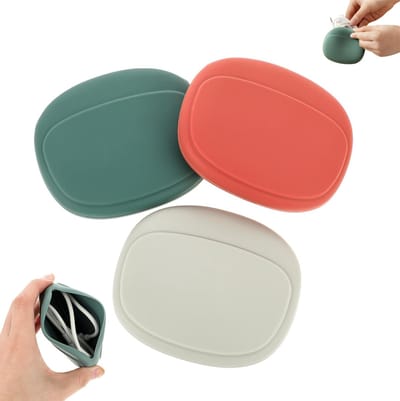 3 stuks - Oordopjesorganizer - Siliconen kabelorganizer - Draagbaar mini-sleuteletui - Kabelorganizertasje - Zachte kabelorganizer - Draagbaar reisaccessoire - Lippenstiftorganizer - Geschikt voor thuis of op kantoor