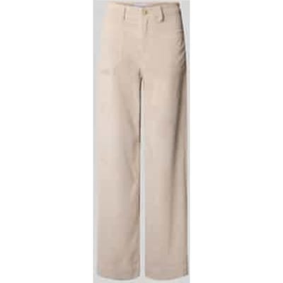 Wide leg corduroy broek met opgestikte steekzakken, model 'MIRU'