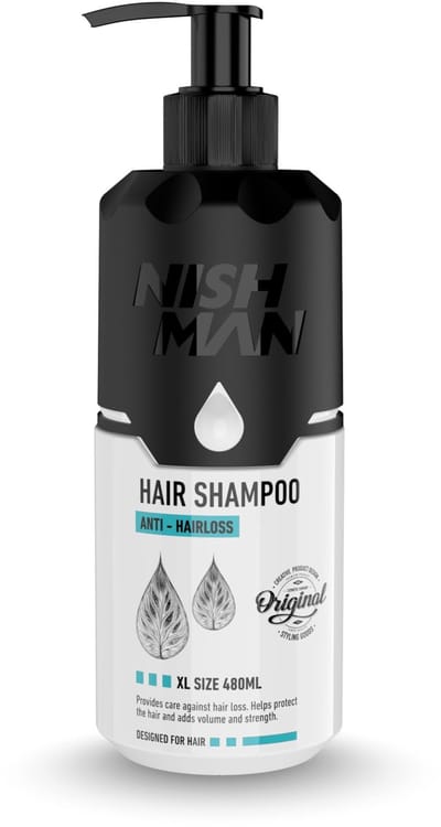 Nishman Anti Hairloss Shampoo 480 ml - Professionele Haarverzorging - voor Dagelijks Gebruik