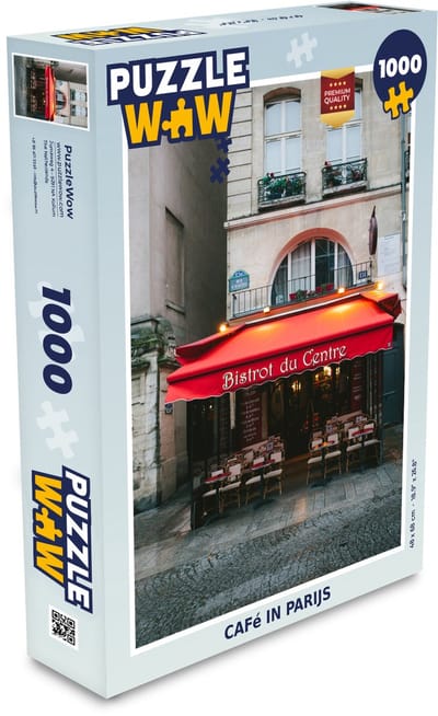 Puzzel Frankrijk - Café - Stad - Legpuzzel - Puzzel 1000 stukjes volwassenen