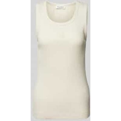 Nauwsluitende tanktop van katoenmix met logostitching