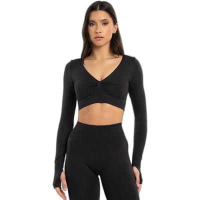 Dames lange tops Gym Glamour Seamless open back