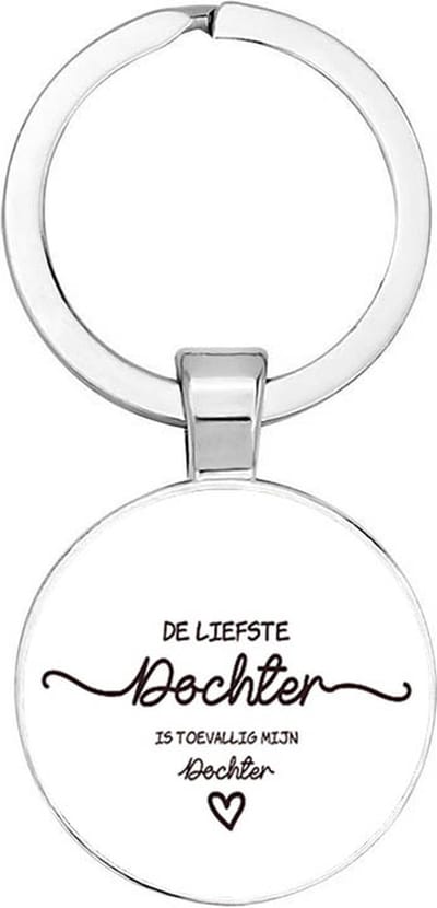 Akyol - De liefste dochter Sleutelhanger - liefde - liefste dochter - familielid - cadeautje voor dochter - familie - cadeau - verjaardag - kado - geschenk - gift - verrassing - liefste ooit - 2,5 x 2,5 CM