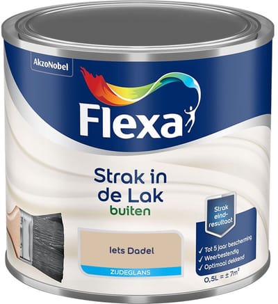 Flexa - Strak In De Lak Buitenlak Zijdeglans - Iets Dadel - Mengverf - 500 Ml