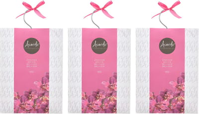 Acorde Geurzakjes Orchidee - 3x - met ophanghaak - 55 gr - geurkaartjes / luchtverfrisser