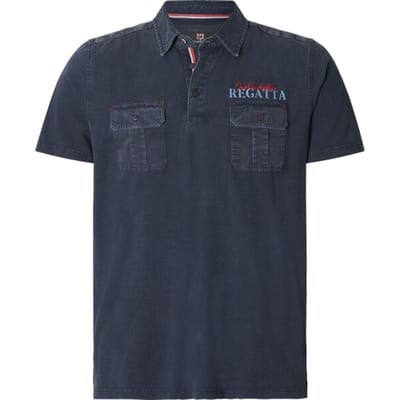 Jan Vanderstorm herren Poloshirt - 52/54 - donkerblauw - Plus Size