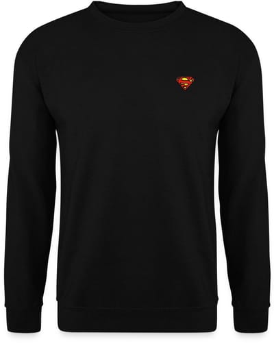 Superman klein logo S-Shield Borduurwerk Sweater Heren