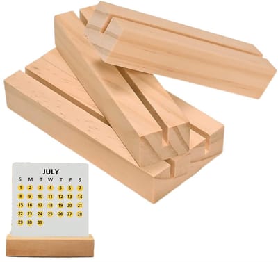 Dailygoods- Kaarthouder 4 Stuks - Houten Kaartstandaard - Fotohouder - Tafelkaarthouder - Multifunctionele Kaartstandaard - Duurzaam Hout - Kaartenstandaard