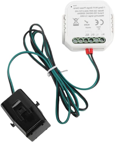Energiemeter - Stroommeter Monitor - Zonne-energie Beheer - Realtime Gegevensweergave - 10mm Klem - Wit
