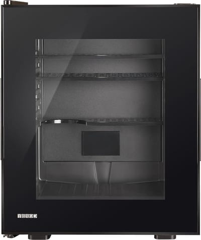 Glazen Minibar - Kleine Koelkast Bar - Gasten Verfrissen - Geruisloze Peltier Koeling - 20 Liter - Zwart