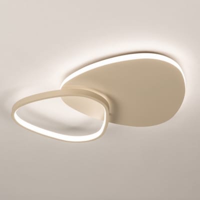 Lumidora Plafondlamp 75627 - Plafonniere - STELLA - 2 Lichts - Ingebouwd LED - 30.0 Watt - 3000 Lumen - 2700 Kelvin - Beige - Metaal - Met dimmer