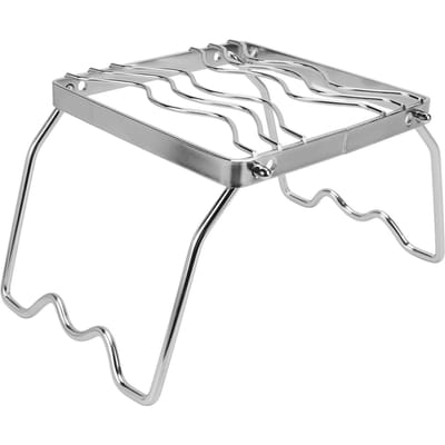 Opvouwbare Kampvuurgrill Multifunctionele Outdoor Roestvrijstalen Kampvuurgrill voor Barbecues Picknicks Kamperen gray