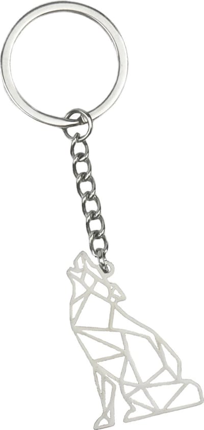 Sleutelhanger Geometrisch Metalen Sleutelhanger Patroon Sleutelhanger - Wolf